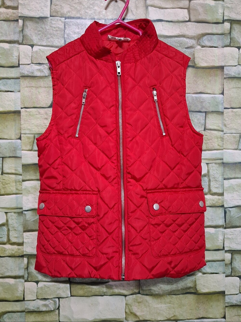 Jessica Simpson Youth Girls Red Quilted Vest